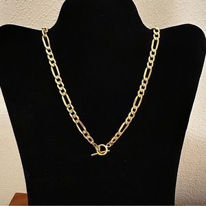 Figaro Toggle Necklace in Gold Plated over Sterling Silver